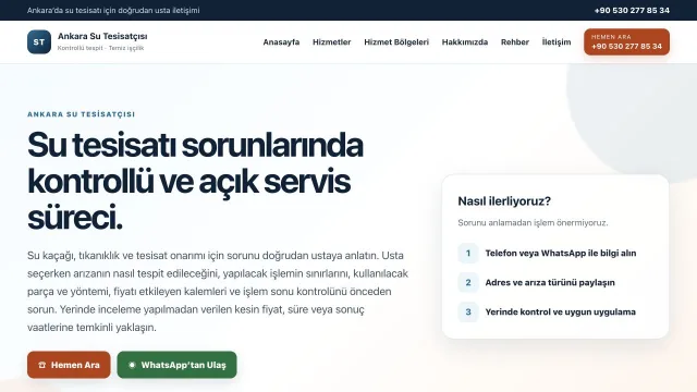 sutesisattamirci.com ana sayfa açılış ekranı